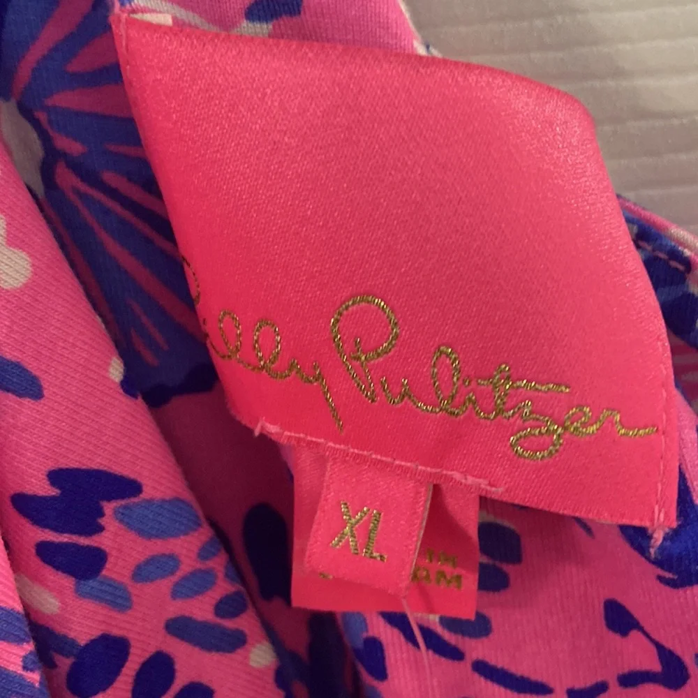 Lilly Pulitzer Maxi Vibrant Pink and Blue Dress size XL BNWOT see all photos - Picture 3 of 16